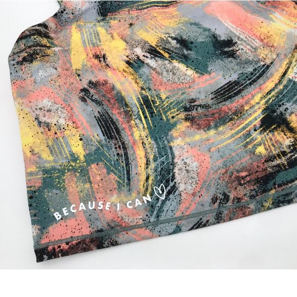 Athleta Girl x Simone Biles Because I Can Brushstroke Crop Tank Top XL 14 - Picture 2 of 7